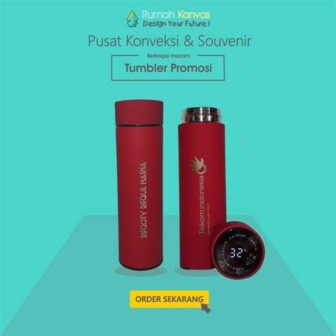 Jual Tumbler Termos Sakura Led Suhu Temperatur Custom Souvenir Promosi