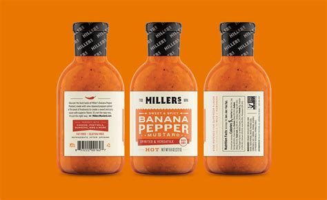 Miller S Banana Pepper Mustard — Hampton Hargreaves Design For Print Packaging And Interactive