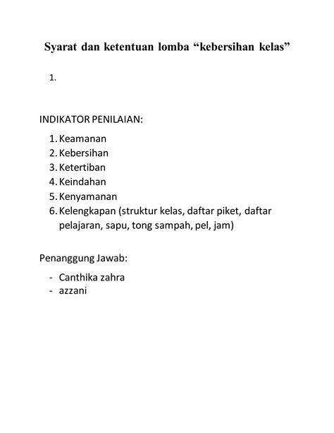 Syarat Dan Ketentuan Lomba Pdf