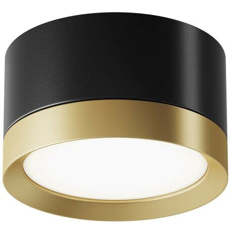 Maytoni Hoop Downlight De Superficie Negro Dorado 5cm GX53