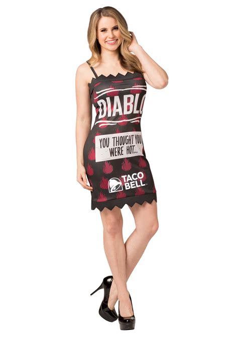 Taco Bell Diablo Sauce Packet Women's Costume