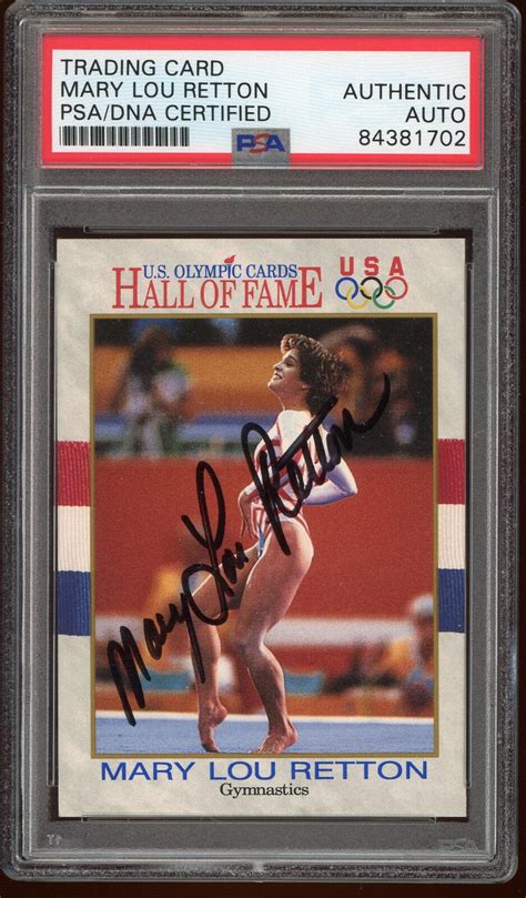 Mary Lou Retton Usa Olympic Hof Card Autographed Psa Dna Auto