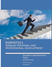 Bsbpef Student Assessment Task Docx Bsbpef Manage Personal And