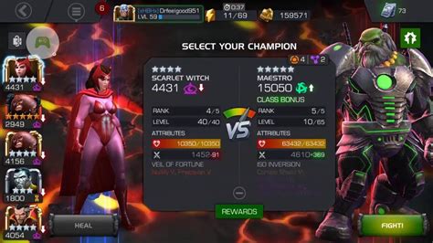 Marvel Contest Of Champions Scarlet Witch Vs Maestro Super Quick Way To