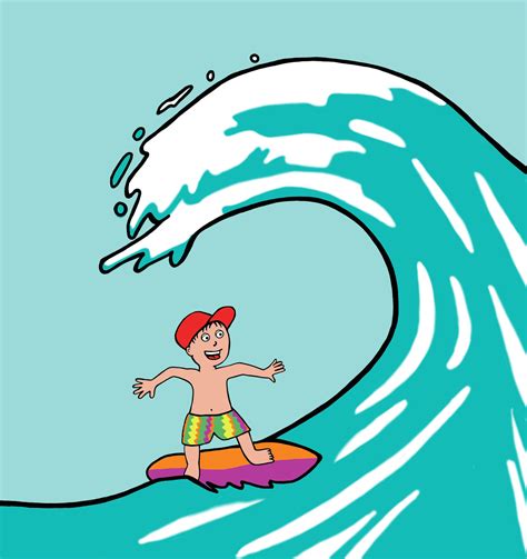 Artstation Little Surfer Illustration Animated 