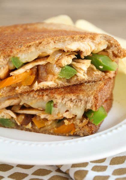 Chicken Fajita Grilled Cheese Sandwiches Somewhat Simple