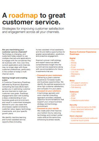 Sample Customer Roadmaps In Pdf Ms Word