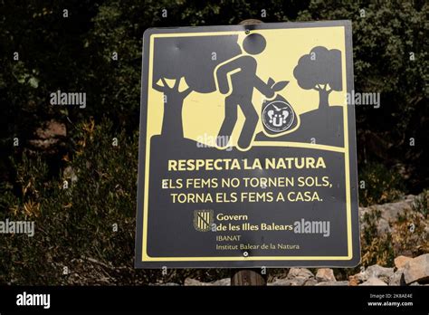 poster of respect for nature, recreational area of Sa Font Des Polls ...