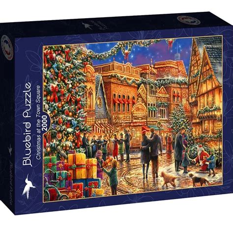 Comprar Bluebird Puzzle Navidad En La Plaza Del Pueblo De 2000 Piezas