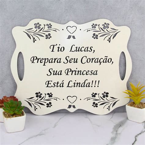 Placa Lá Vem A Noiva Casamento Entrada De Igreja Branca