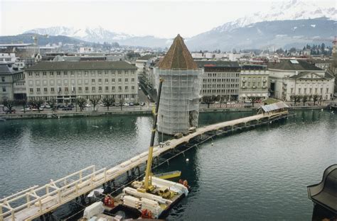 The Chapel Bridge goes up in flames - Bridges of Lucerne