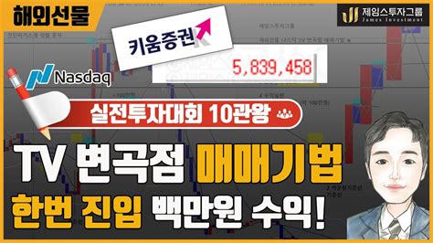 해외선물 나스닥 중수 Tv 변곡점 매매기법 하루 500만원 월 1억 수익내는방법 ★ Feat 키움증권 실전투자대회 1위