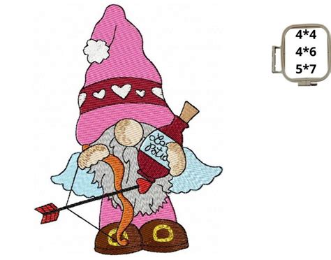 Cupid Gnome Lace Art Designs Machine Embroidery Design Store