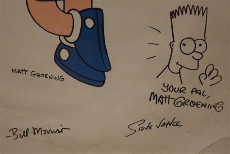 Original Matt Groening Hand Drawn Bart Simpson Early Simpsons Poster