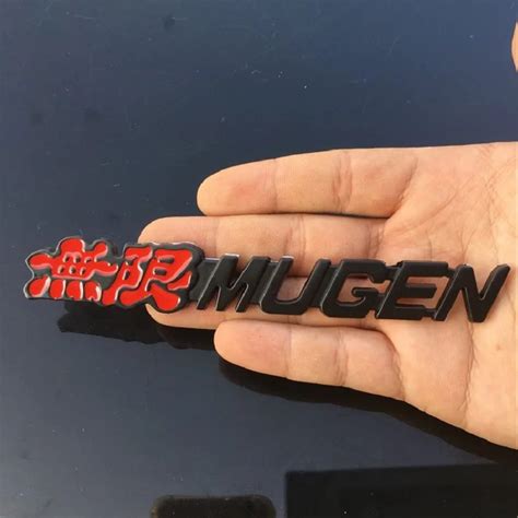 D Mugen Logo Rear Badge Aluminum Emblem Chrome For Car Trunk Sticker