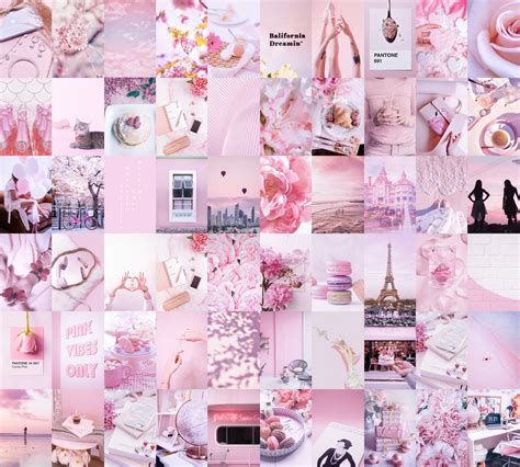 Wall Collage Kit Aesthetic 60pcs Digital Photo Wallpaper Etsy