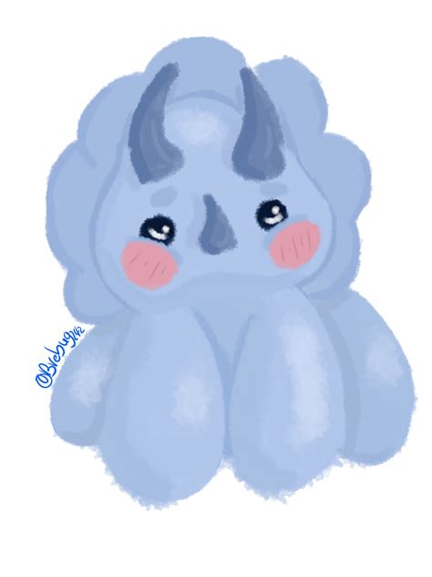 Blue Triceratops By Bredemonal24 On Deviantart