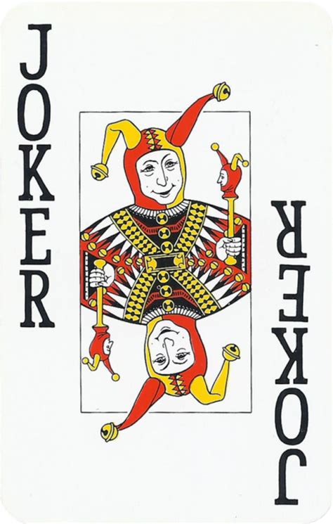 the joker playing card is shown in black and white with an orange clown ...