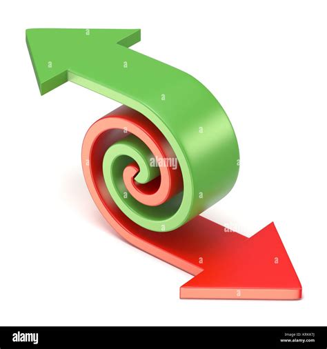 Flecha espiral verde y rojo 3D Fotografía de stock Alamy