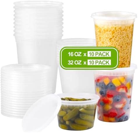 Amazon Tessco 5 Pieces Glass Containers With Bamboo Lids 36 Oz