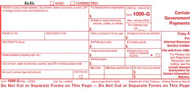 1099-G Software - 1099-G printing and e-filing by WorldSharp $89