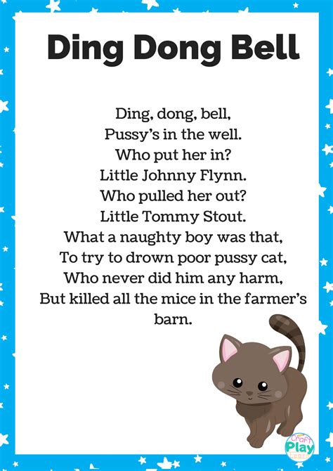 Ding Dong Bell Printable Craft Ideas Craft Play Learn