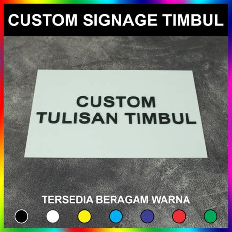 Jual Custom Tulisan Signage Board Timbul Sign Papan Nama Ruangan