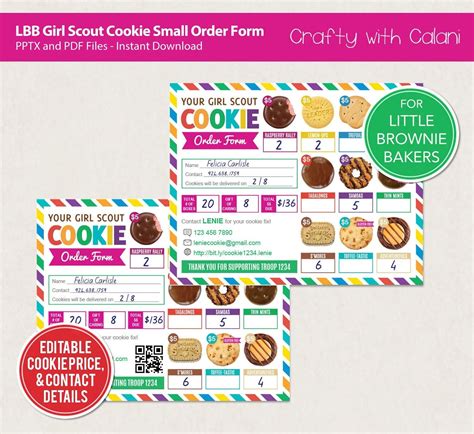 Girl Scout Cookie 2023 Order Form Lbb Cookie Order Form Printable Girl