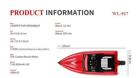 RC BOAT Jet Drive w/ Thrust Vectoring Jet Boat 2.4ghz -RTR- RED