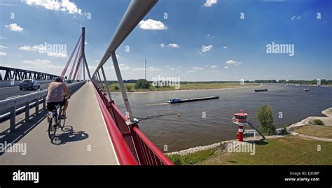 Rhine bridge, Wesel, Germany Stock Photo - Alamy