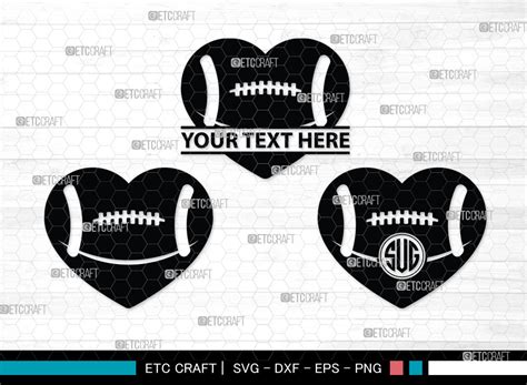 American Football Monogram Graphic by ETC Craft Store · Creative Fabrica