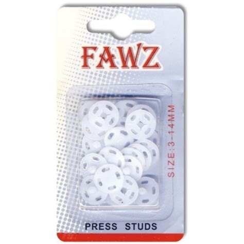 WHITE PRESS STUDS - Fawz Habby