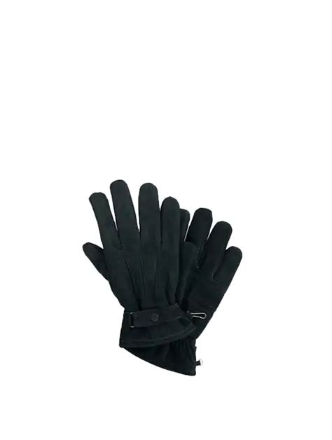 Barbour Leather Thinsulate Gloves Black Griggs