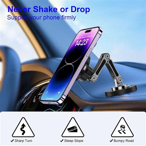 Asengry Phone Holder Car Wireless Charger Magnetic Foldable 15w Ax15 Black