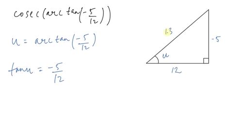 Solvedfind The Exact Value Of The Expression Csc Arctan 512