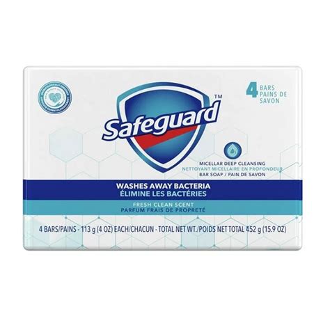 Safeguard Bar Soap Fresh Clean Scent 4 X 113g