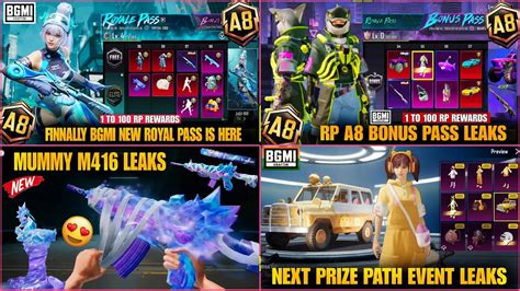 🔥next Royal Pass Bgmi A8 Bonus Pass 1 To 100 Rp Rewards Bgmi Next Prize Path Event Mummy