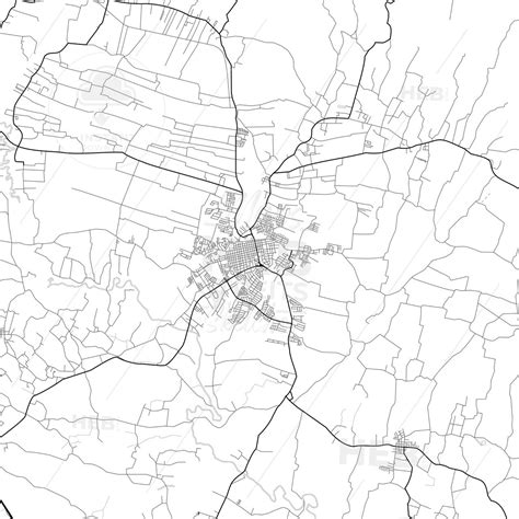 Nice bright vector map of Moca, Espaillat Province, Dominican Republic with fine structures for ...