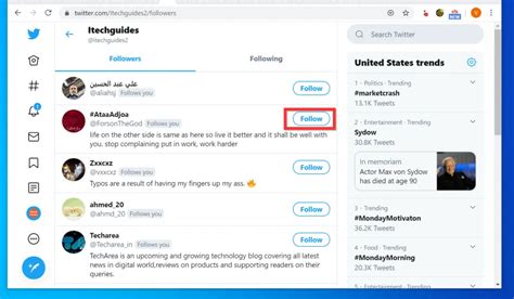 How To Follow Someone On Twitter Itechguides