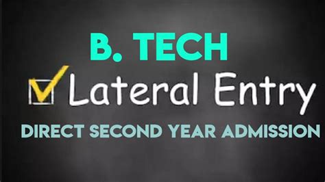 All You Need To Know About B Tech Lateral Entry Youtube