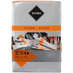 Rioba Suiker Sticks Doos 750 X 4 Gram Dutchfoodexpress