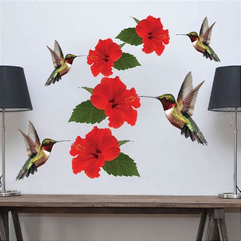 Hummingbird Wall Decal Animal Wall Decor Kids Apartment Bedroom Wallpa – American Wall Designs