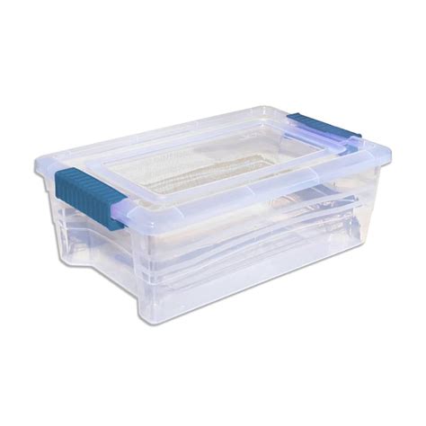 Caja de Plástico Joy Azul Tapa con Broches 7 L Walmart