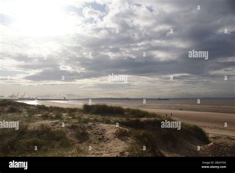 Liverpool Crosby Beach Stock Photo - Alamy