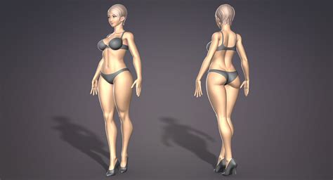 Female Stylistic Base Body 3d Model 99 Max Fbx Obj Free3d