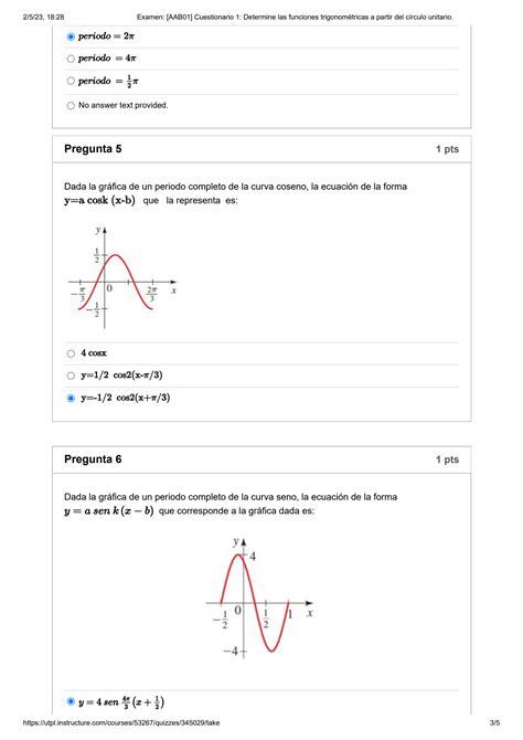 Solution Cuestionario Funciones Trigonom Tricas Studypool