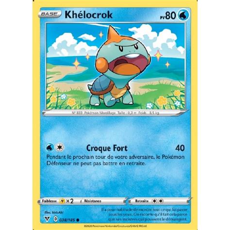 Khélocrok 38 185 EB4 Carte Pokémon commune neuve VF