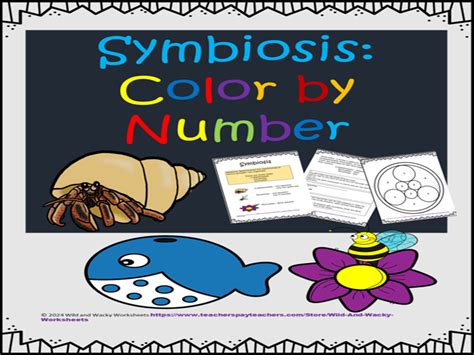 Symbiosis Color By Number Commensalism Parasitism And Mutualism