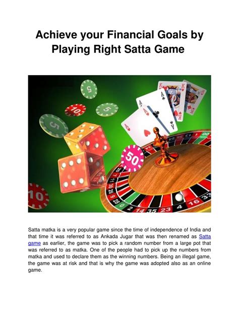 PPT - Achieve your Financial Goals by Playing Right Satta Game