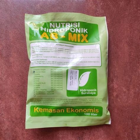 Jual Nutrisi Hidroponik Ab Mix Sayuran Daun Buah Ml Hidroponik